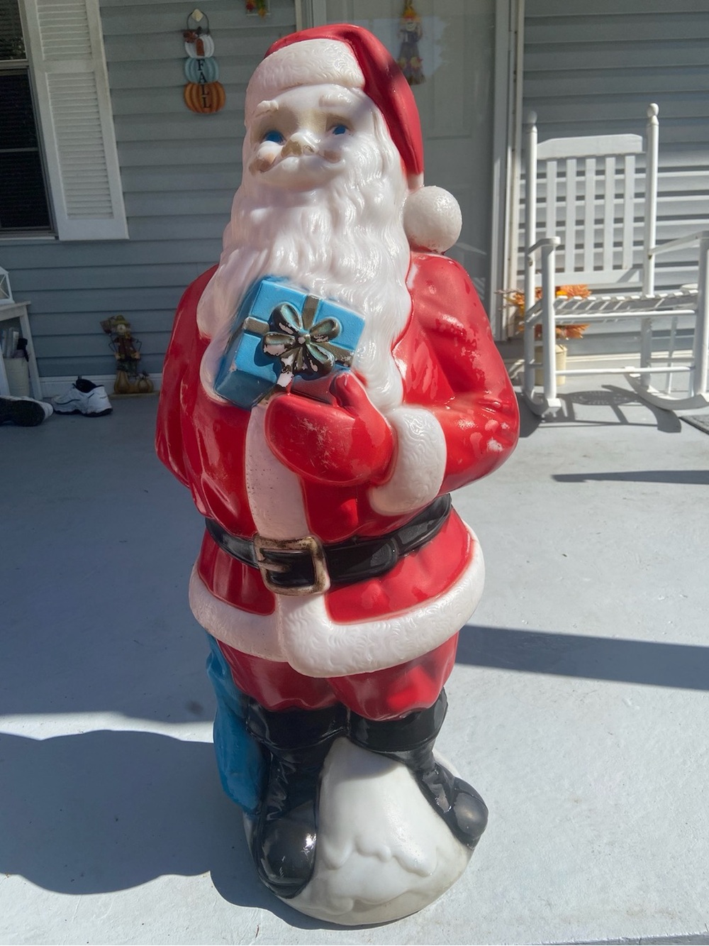 vintage 33-inch Empire Plastic blow mold Santa Claus Christmas
